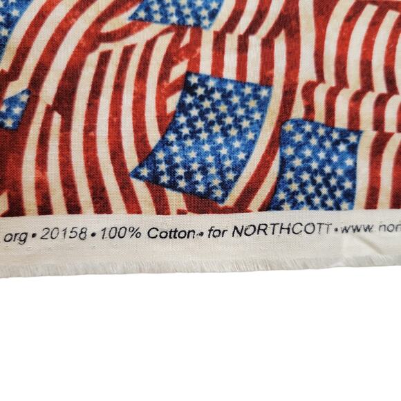 Northcott Stars and Stripes Fabric 55x44" American Flag Patriotic Cotton Print - Picture 9 of 12